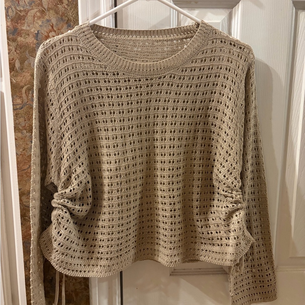 Women's Beige Knit Sweater